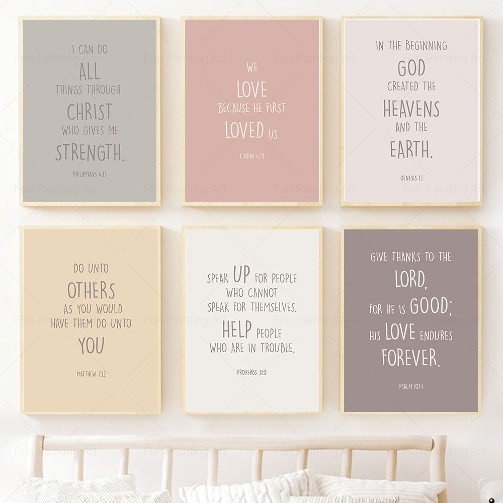 Kids Education Quotes - Kids Bible Verse Quotes Prints Christian