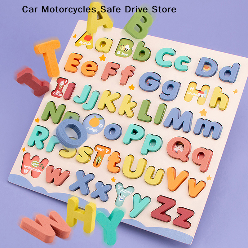 Kids Educational Games Learn English - Kids Montessori Wooden English Letter Set