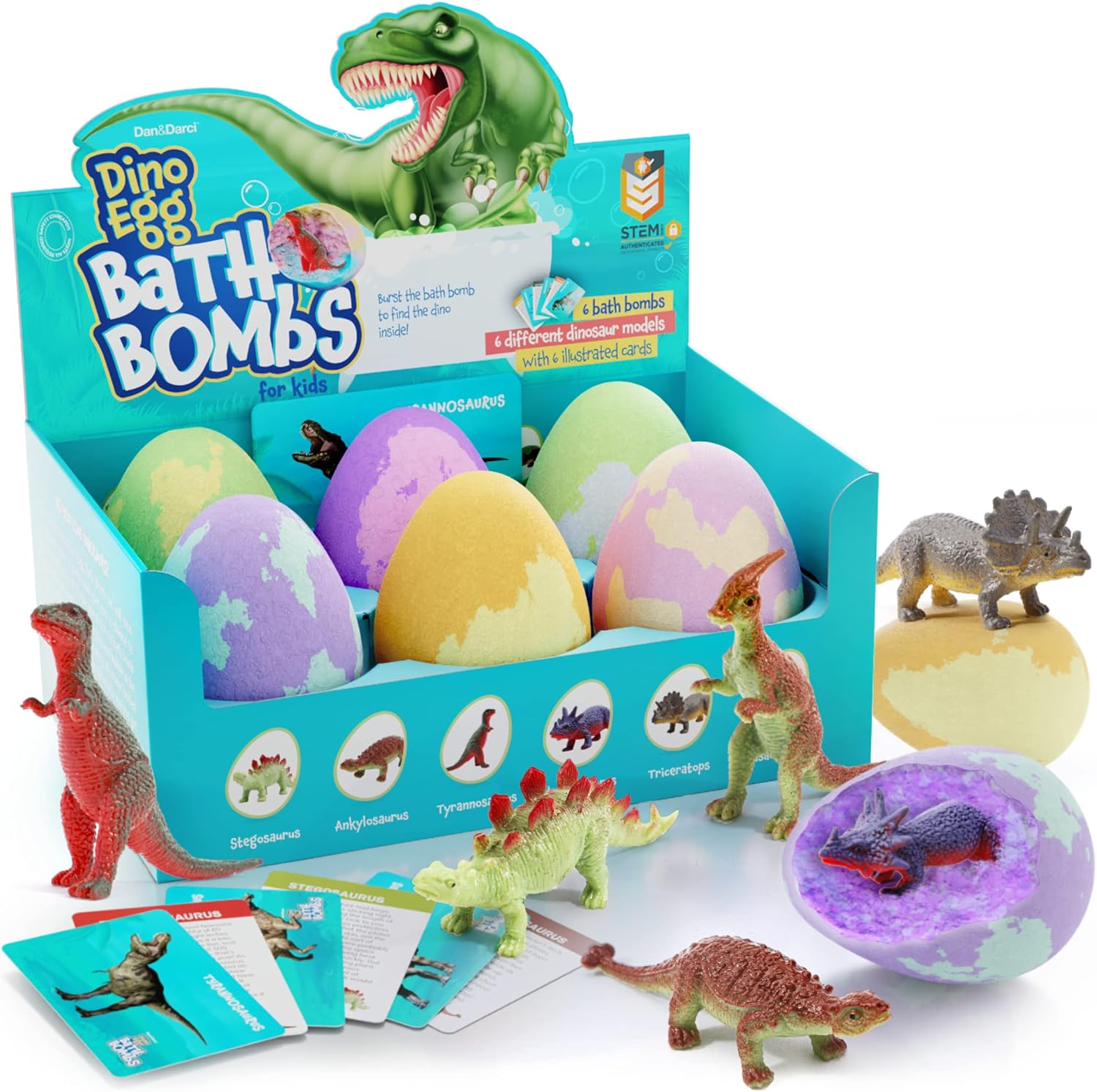Kids Education Images - Dino Egg Bath Bombs with Surprise