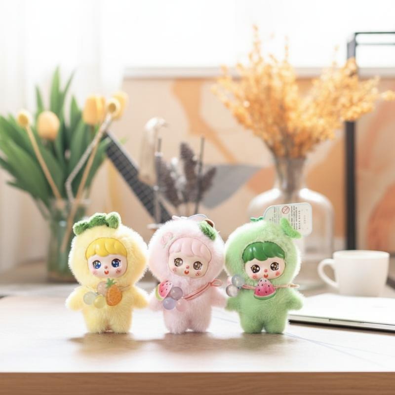 Kids Education School - Cute Fruit Plush Doll Keychain 10cm