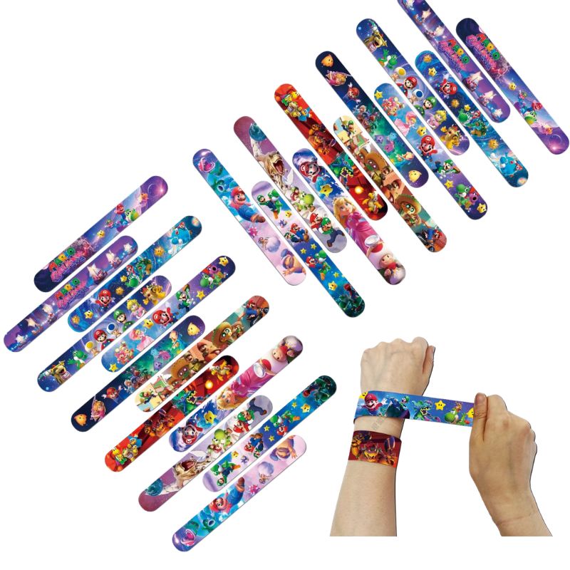 Kids Education In Us - Super Mario PVC Slap Bracelets Kids