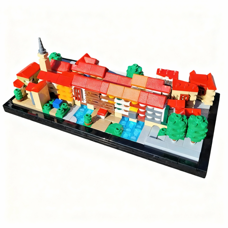 743pcs MOC Krämerbrücke Erfurt - Kids Education In Germany ulasan dan harga