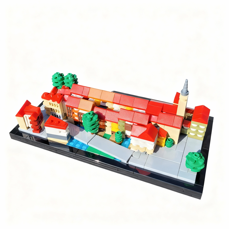 743pcs MOC Krämerbrücke Erfurt - Kids Education In Germany ulasan dan harga
