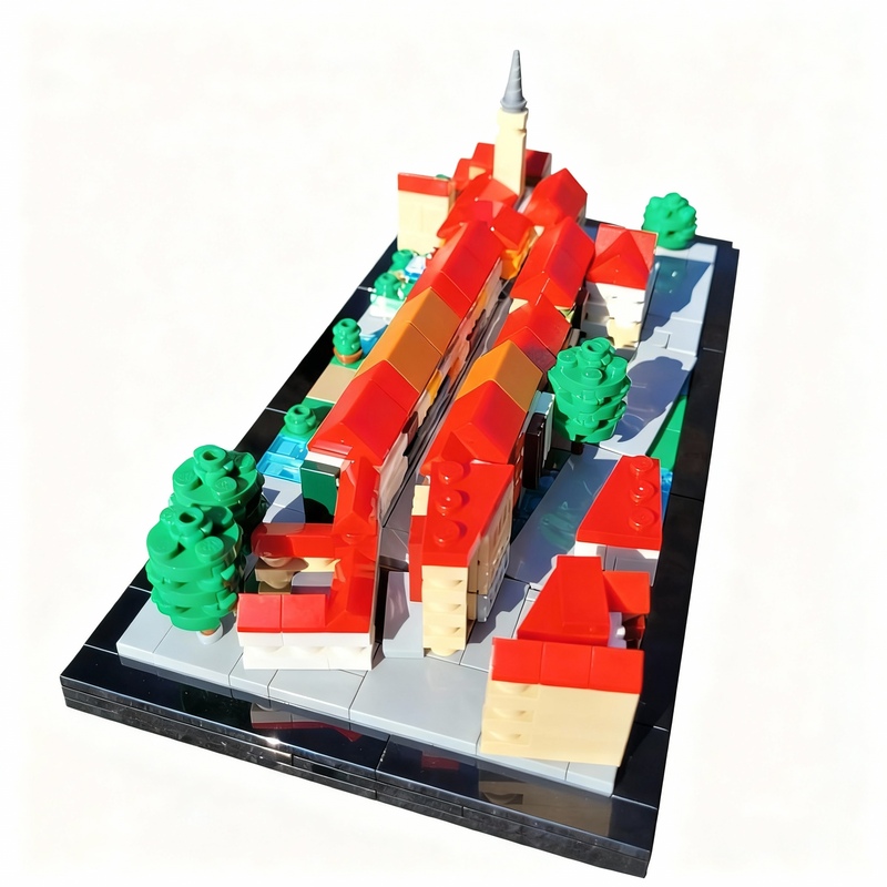 743pcs MOC Krämerbrücke Erfurt - Kids Education In Germany ulasan dan harga