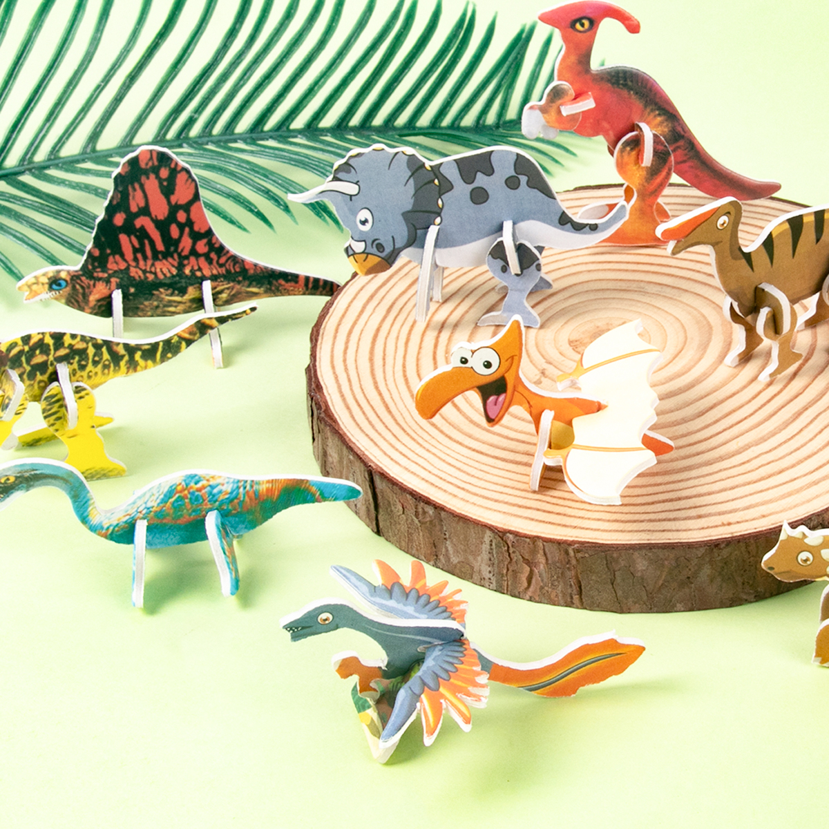 10pcs Cartoon Dinosaur Paper 3 - Kids Joy Education ulasan dan harga