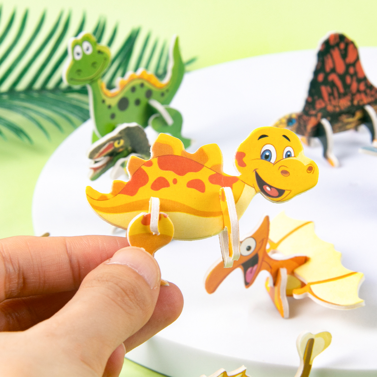 10pcs Cartoon Dinosaur Paper 3 - Kids Joy Education ulasan dan harga