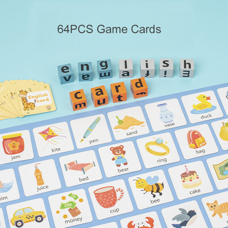 Creative Wooden Spell Word Toy - Kids Educational Games Learn English ulasan dan harga