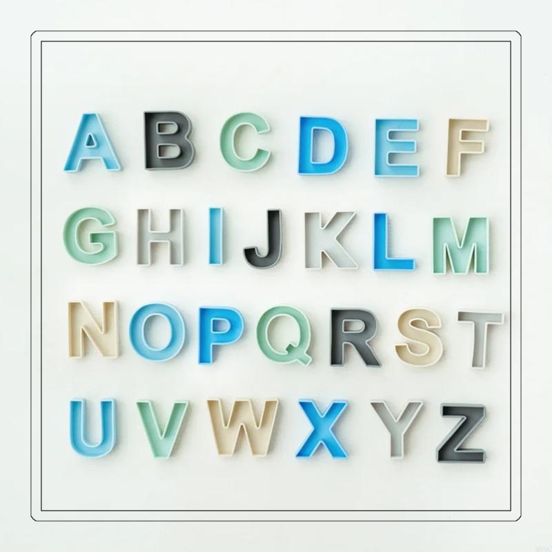24Pcs 9x7cm Silicone English L - Kids Educational Games Learn English ulasan dan harga