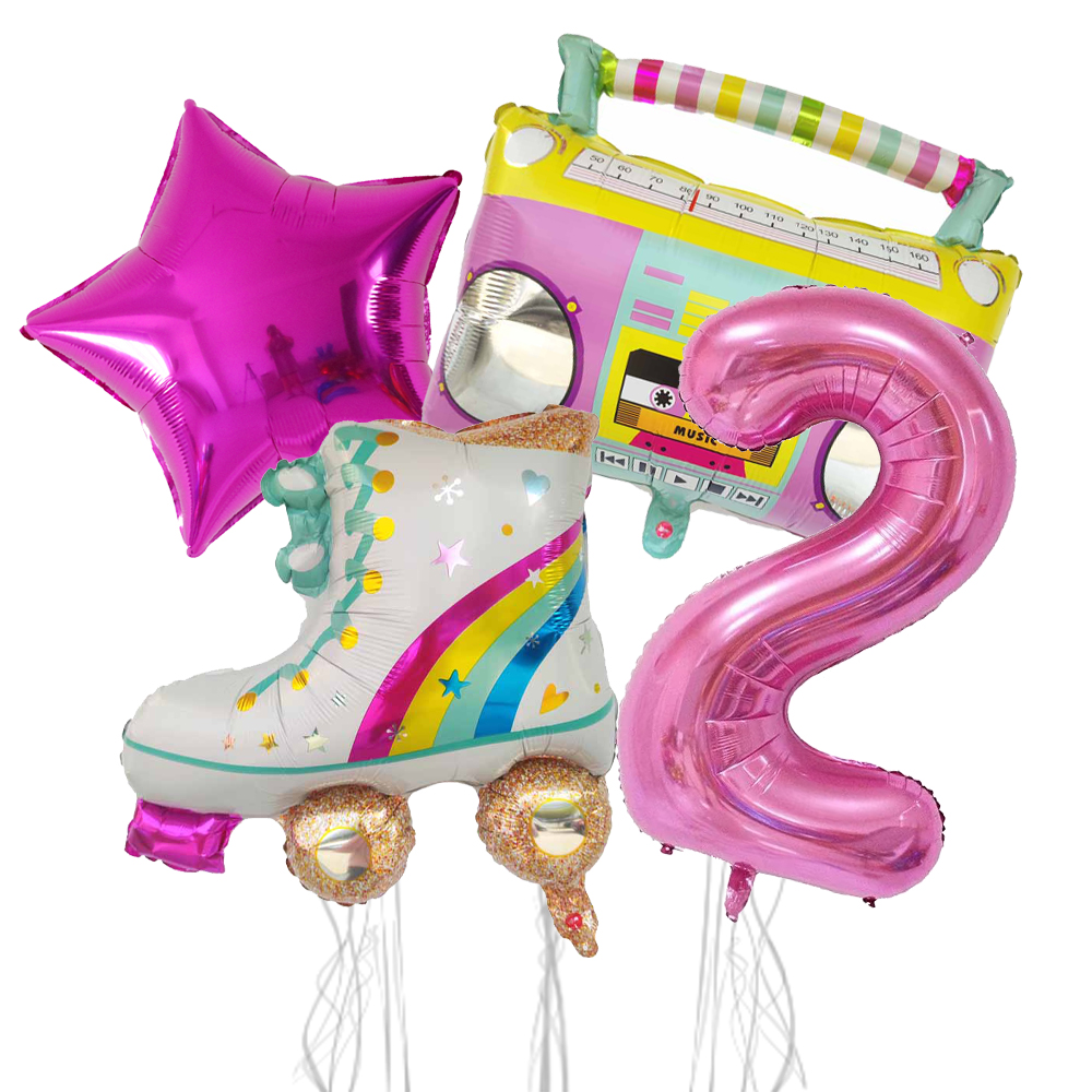 4pcs 32inch Number Balloon Rad - Kids Education Number ulasan dan harga