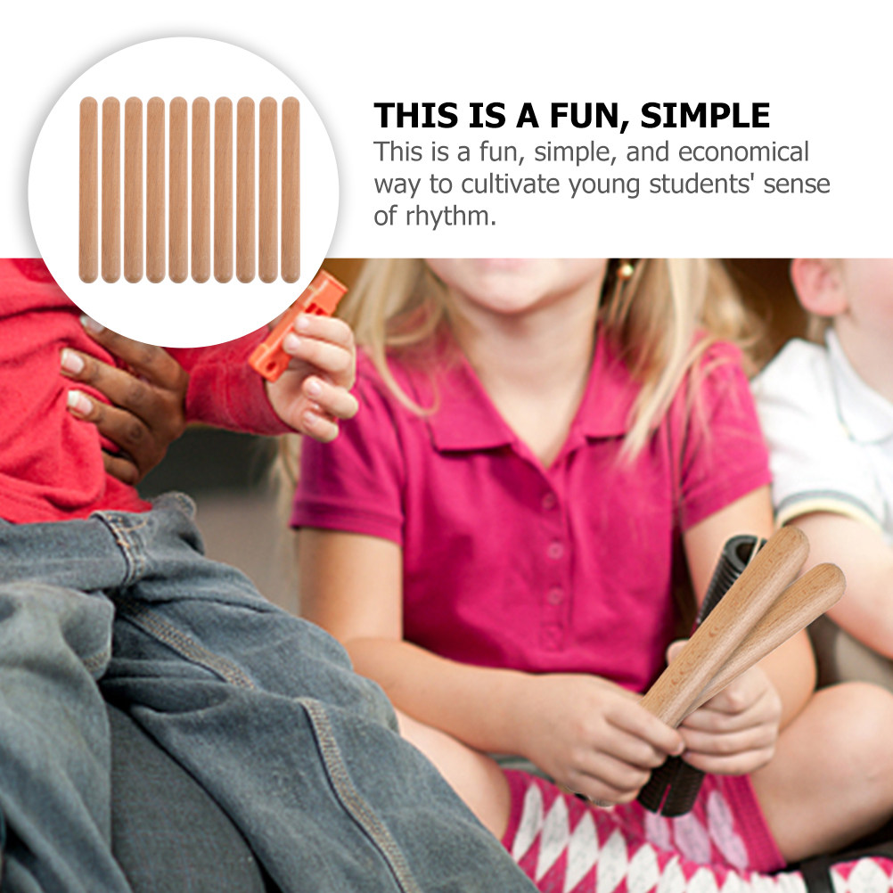 12Pcs Wooden Rhythm Sticks Por - Kids Education Group ulasan dan harga