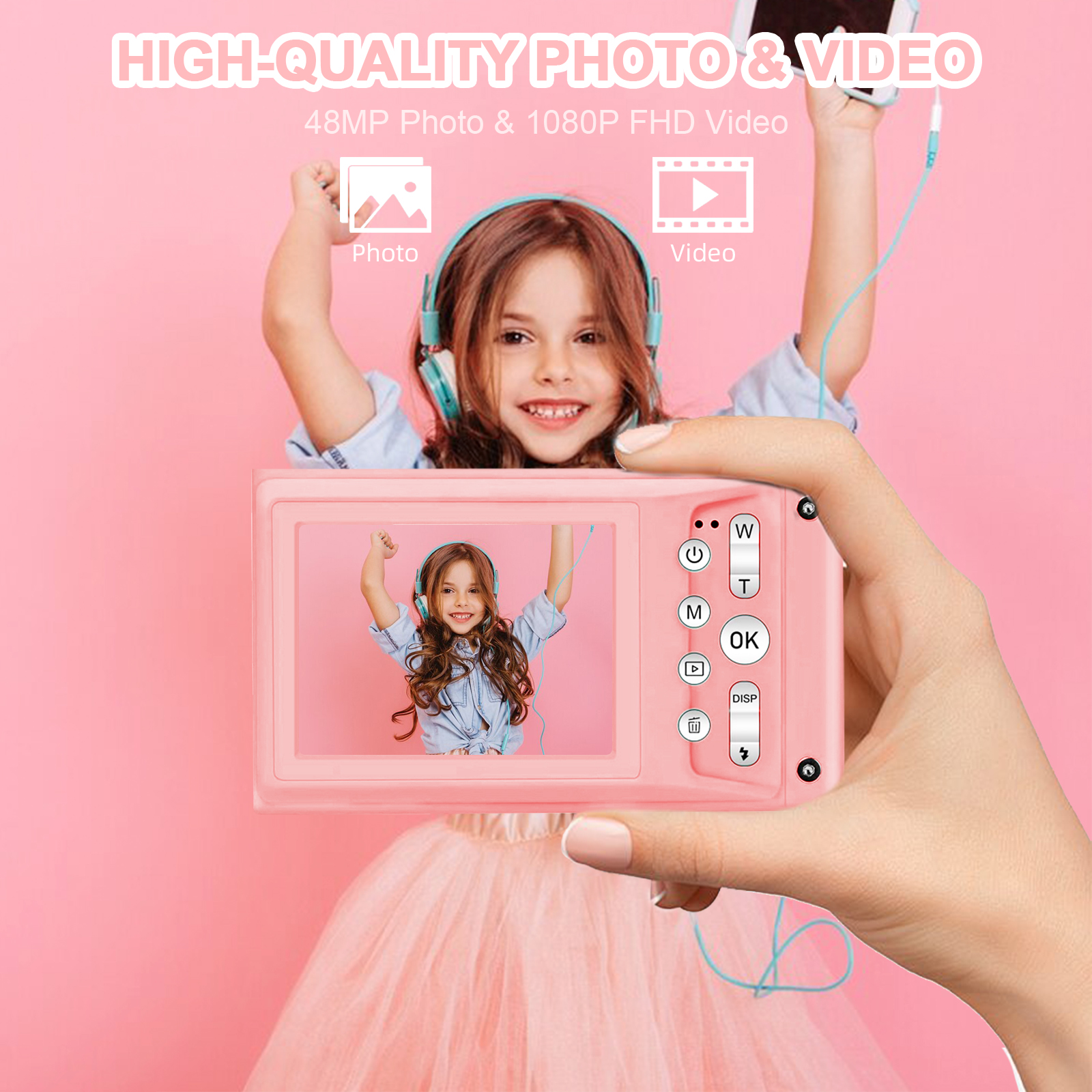 HD 1080P 2.4 inch digital Came - Kids Education Images ulasan dan harga