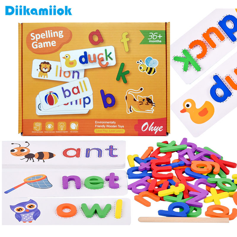 52pcs English Alphabet Spellin - Kids Educational Games Learn English ulasan dan harga