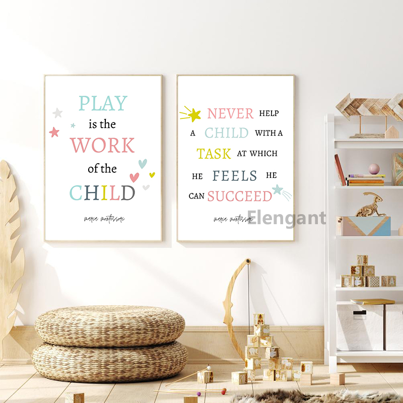 Play is the Work of A Child Qu - Kids Education Quotes ulasan dan harga