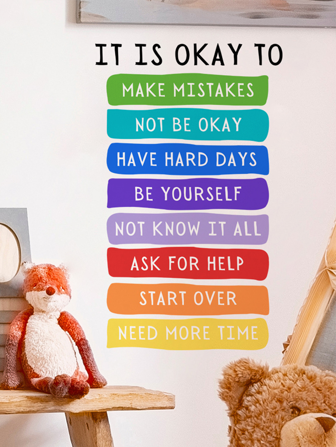 It's Okay to Not be Okay Poste - Kids Education Quotes ulasan dan harga