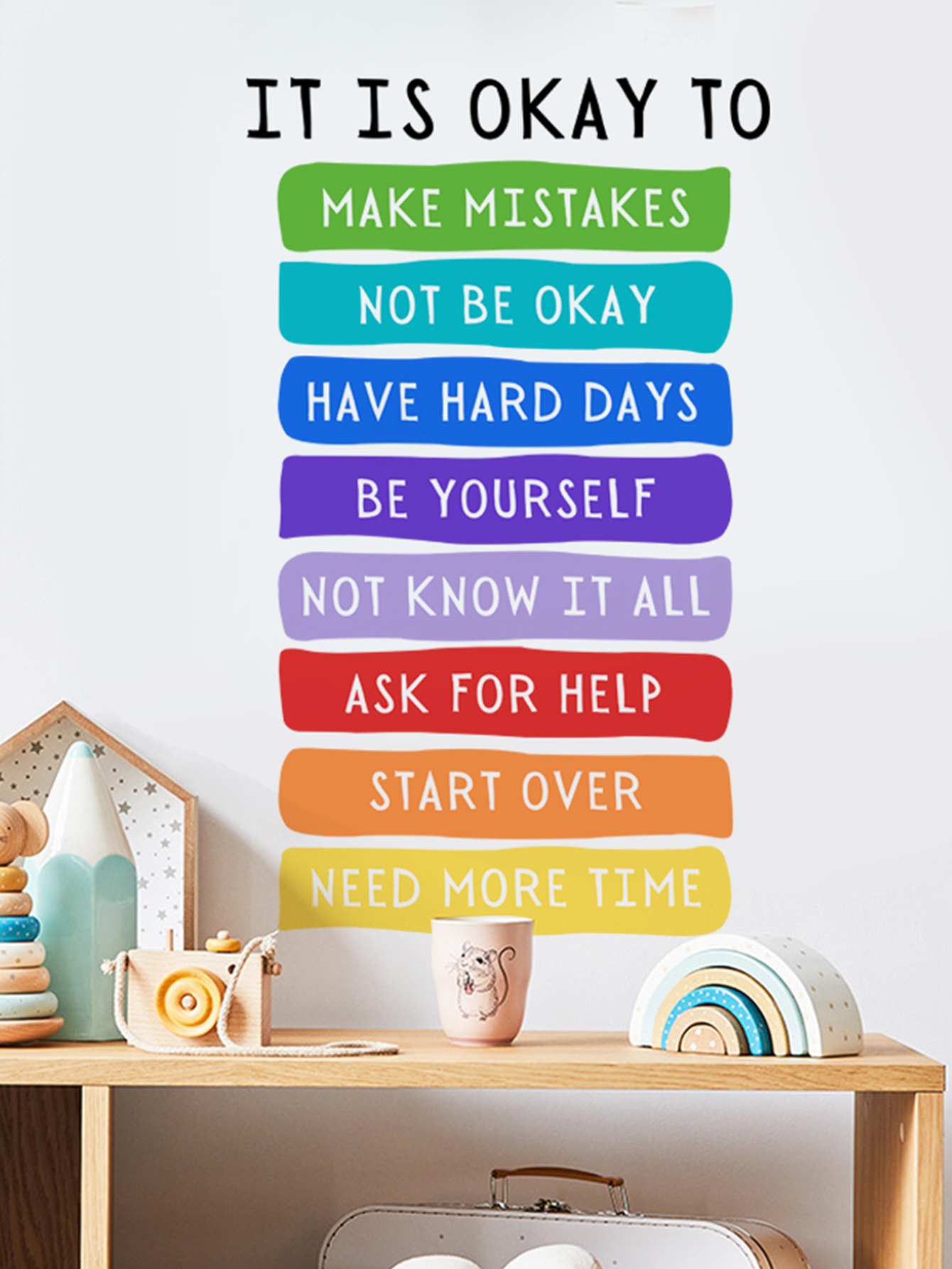 It's Okay to Not be Okay Poste - Kids Education Quotes ulasan dan harga