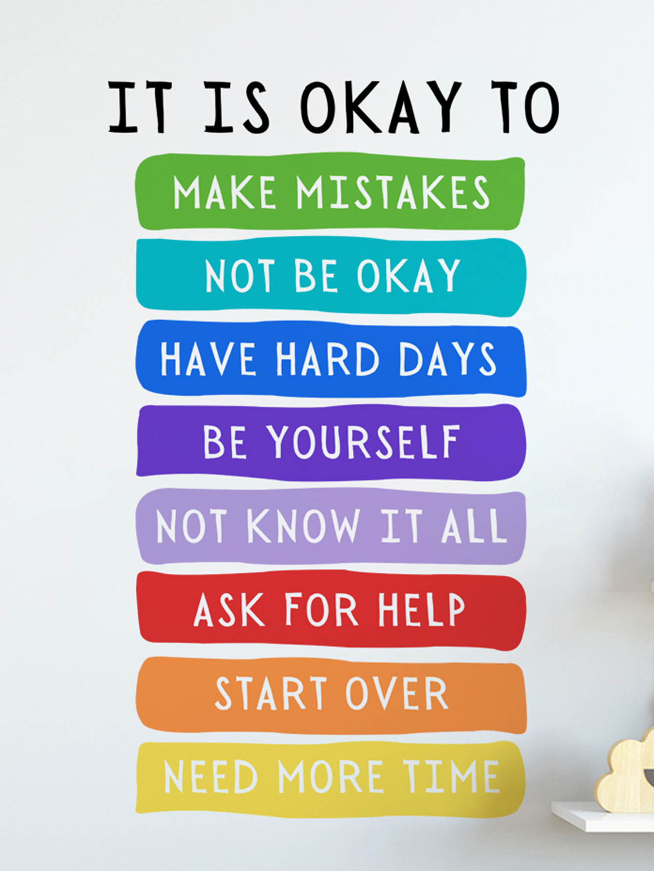 It's Okay to Not be Okay Poste - Kids Education Quotes ulasan dan harga