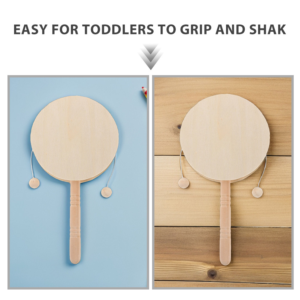 10Pcs Wooden Rattle Drum for K - Kids Education Group ulasan dan harga