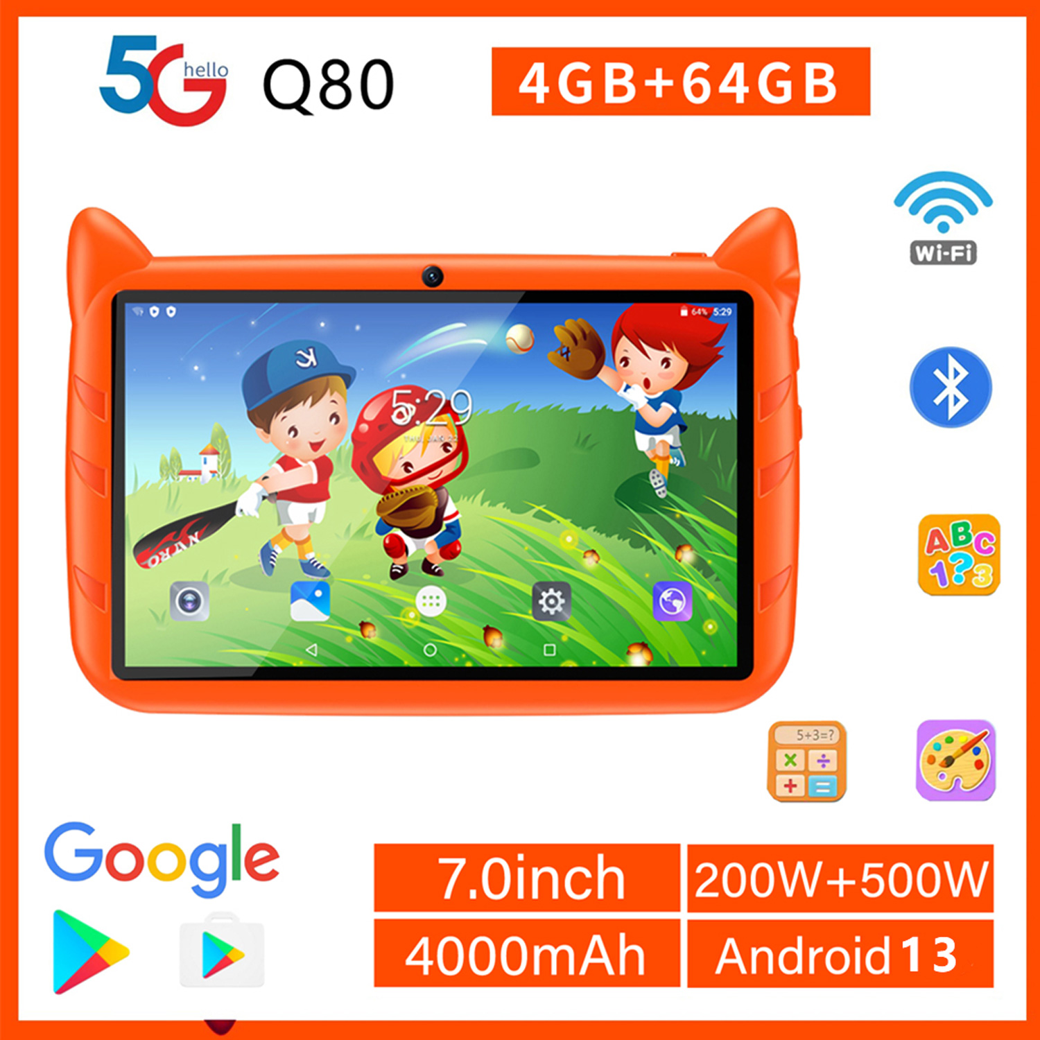 New 5G WiFi Kids Tablet 7 Inch - Kids Educational Games Learn English ulasan dan harga
