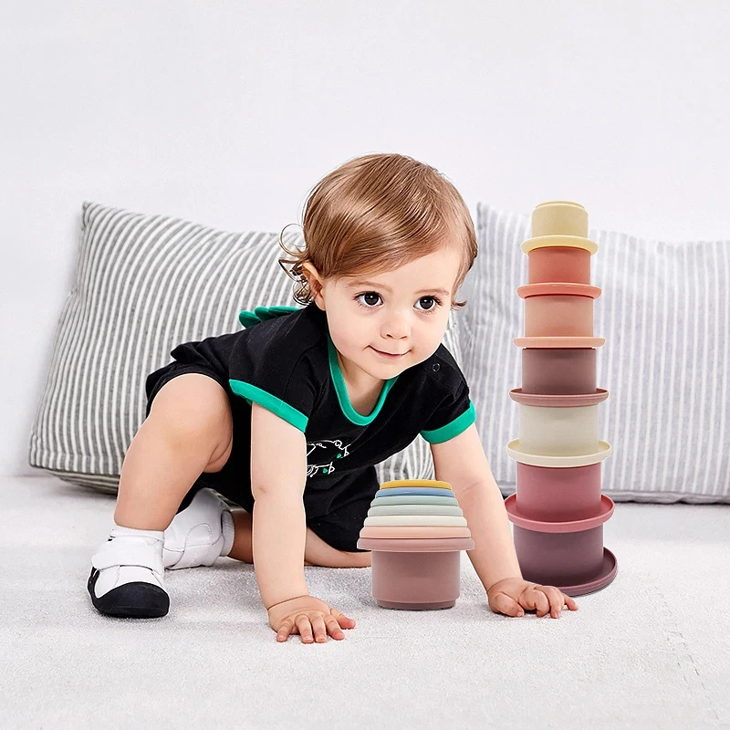 Baby Toys Stacking Cup Cartoon - Kids Education Number ulasan dan harga