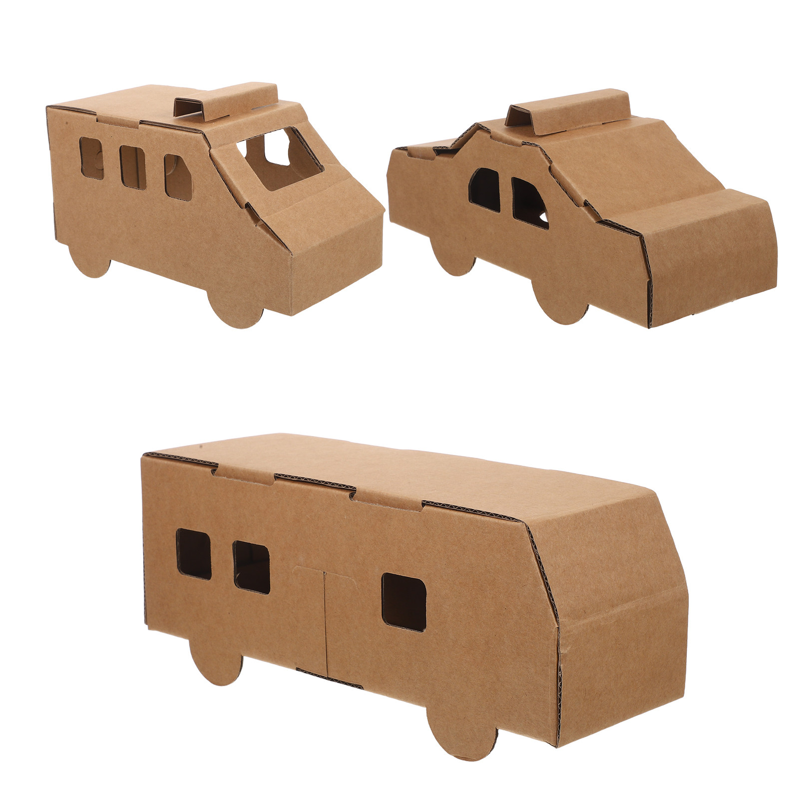 3Pcs Paper Vehicle Craft Kit K - Kids Education Group ulasan dan harga