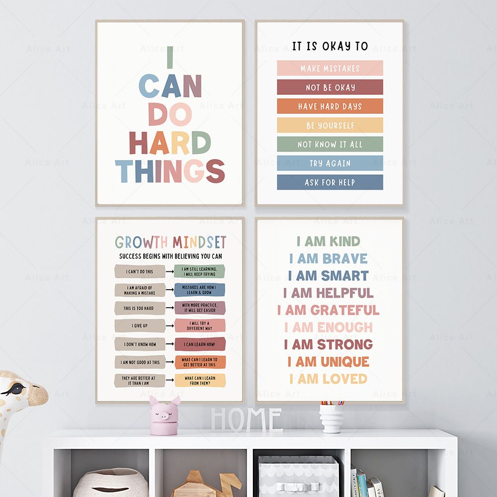 Affirmations for Kids Room Pos - Kids Education Quotes ulasan dan harga