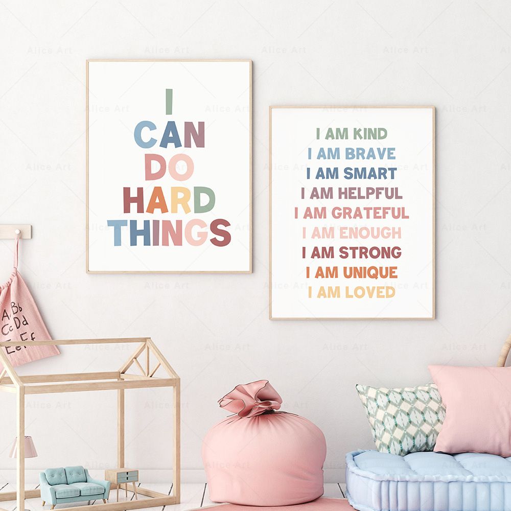 Affirmations for Kids Room Pos - Kids Education Quotes ulasan dan harga