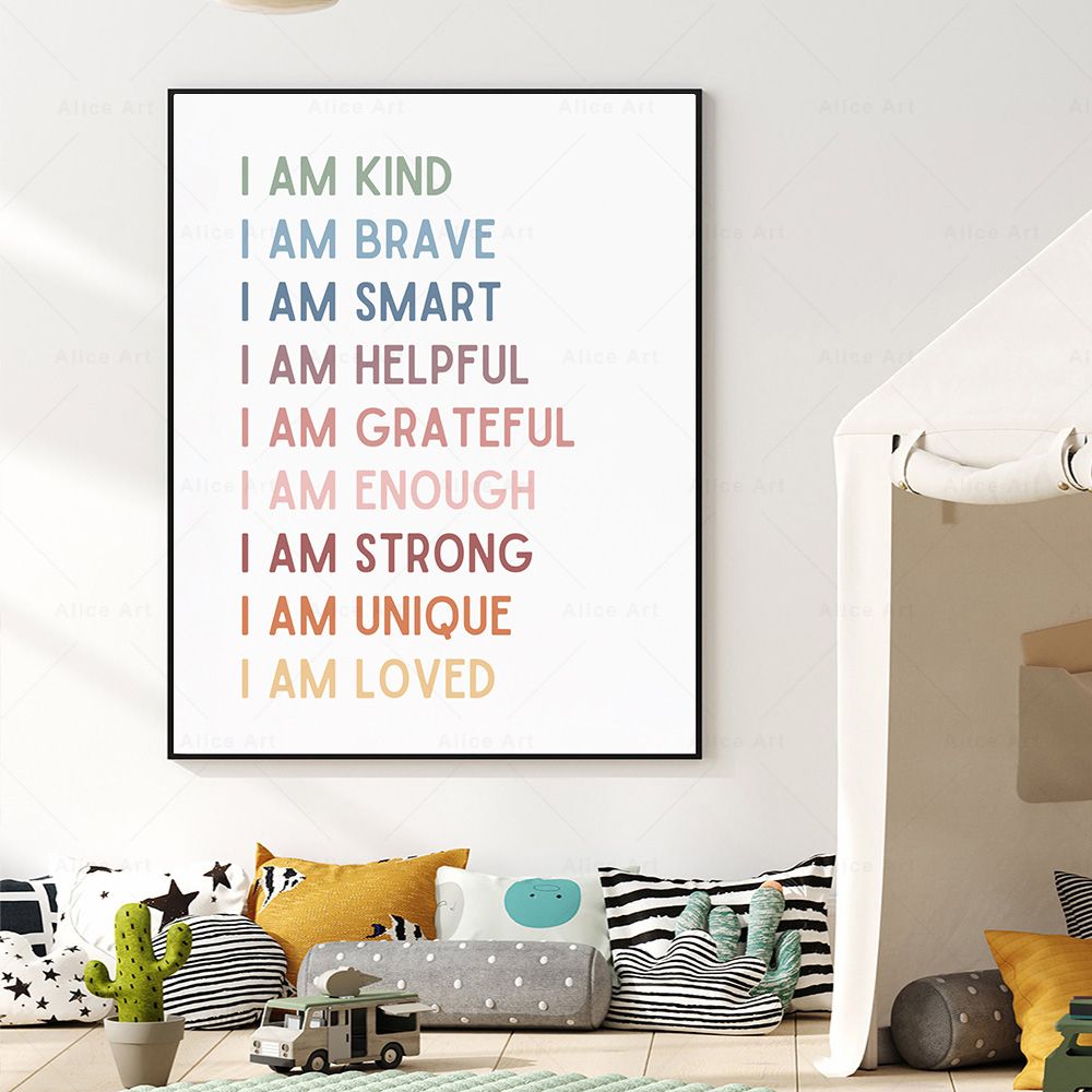 Affirmations for Kids Room Pos - Kids Education Quotes ulasan dan harga
