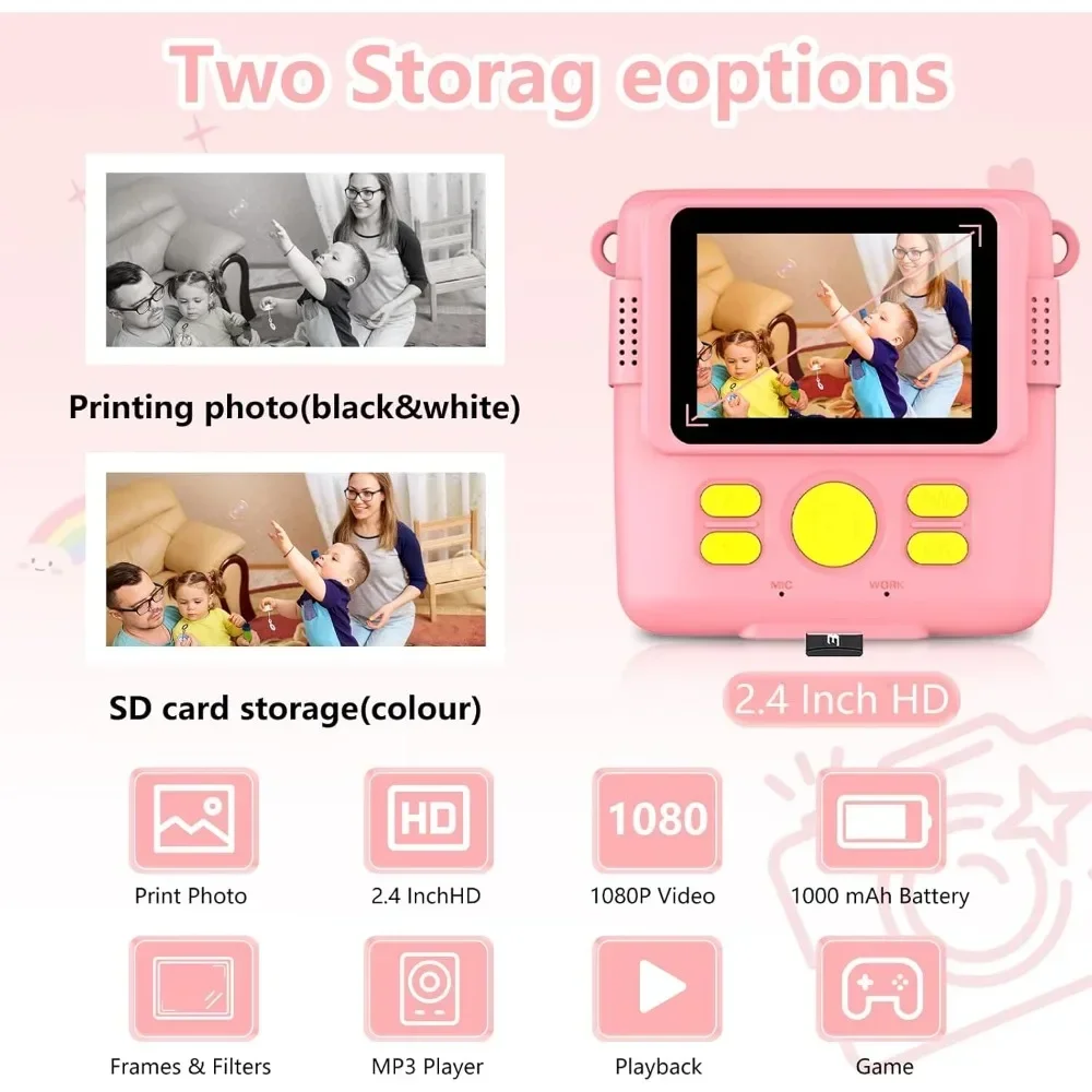 Instant Print Camera for Kids, - Kids Education Images ulasan dan harga
