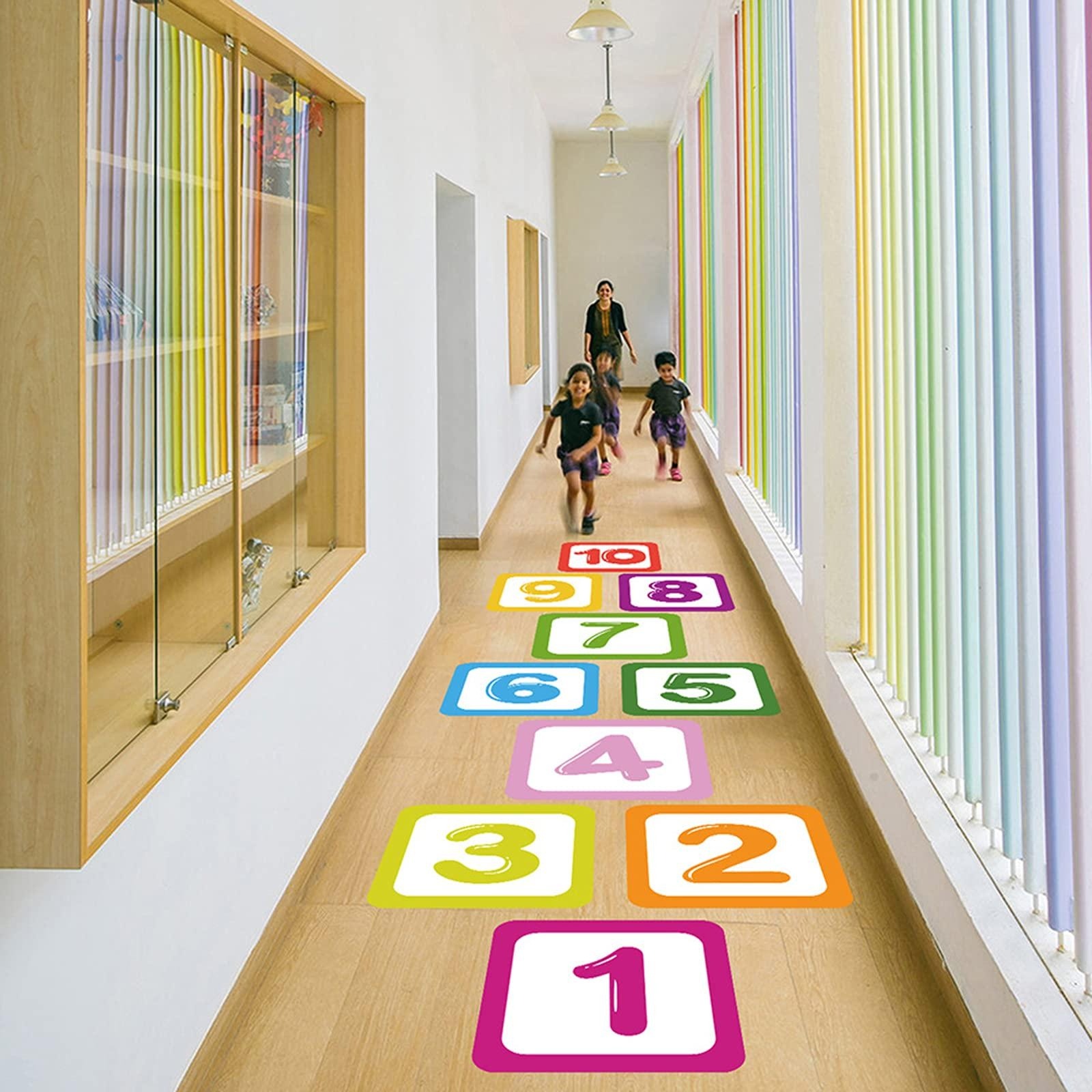 Hopscotch Floor Stickers 1-10  - Kids Education Number ulasan dan harga
