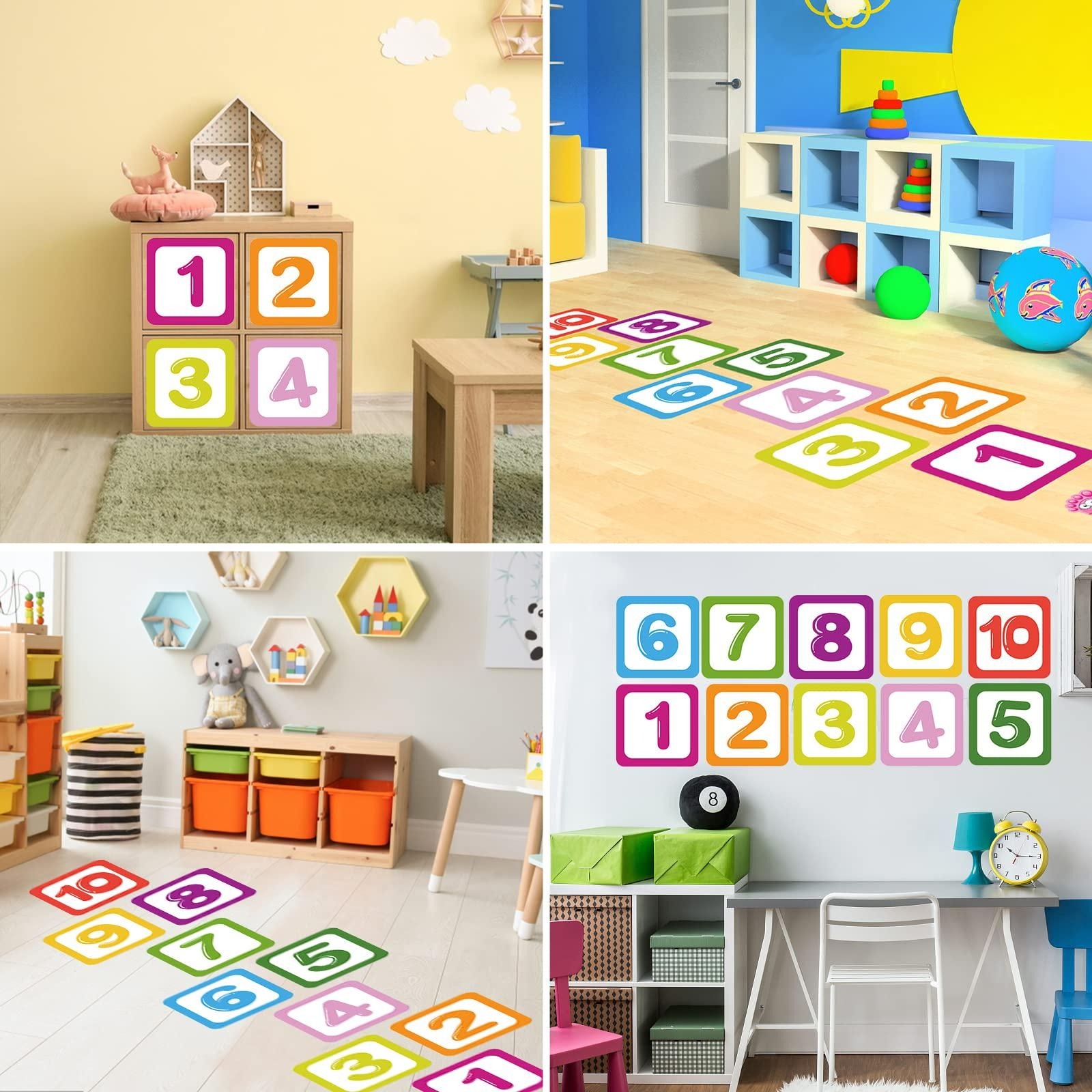 Hopscotch Floor Stickers 1-10  - Kids Education Number ulasan dan harga