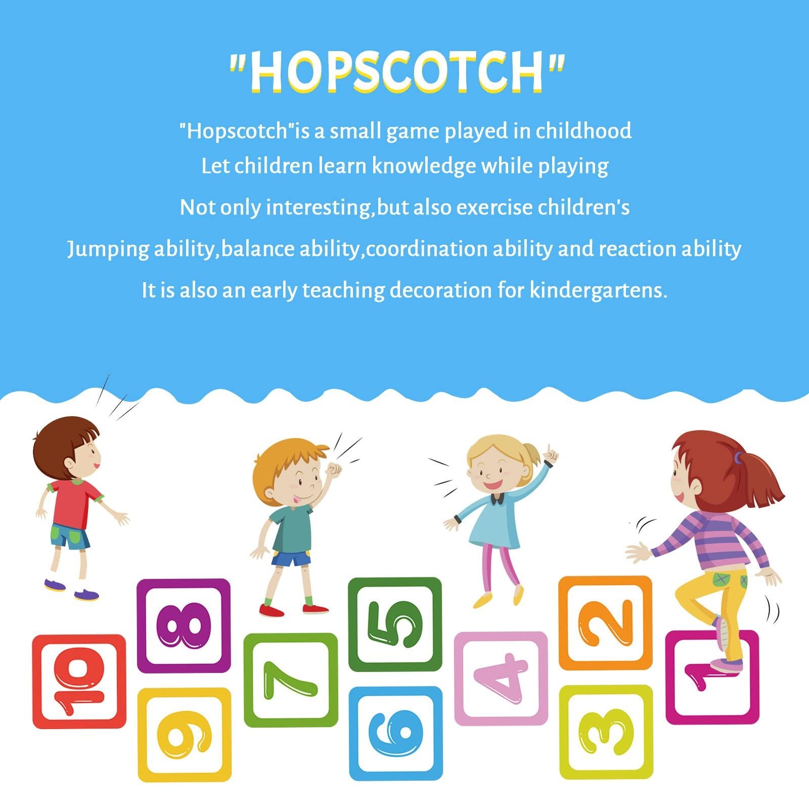 Hopscotch Floor Stickers 1-10  - Kids Education Number ulasan dan harga