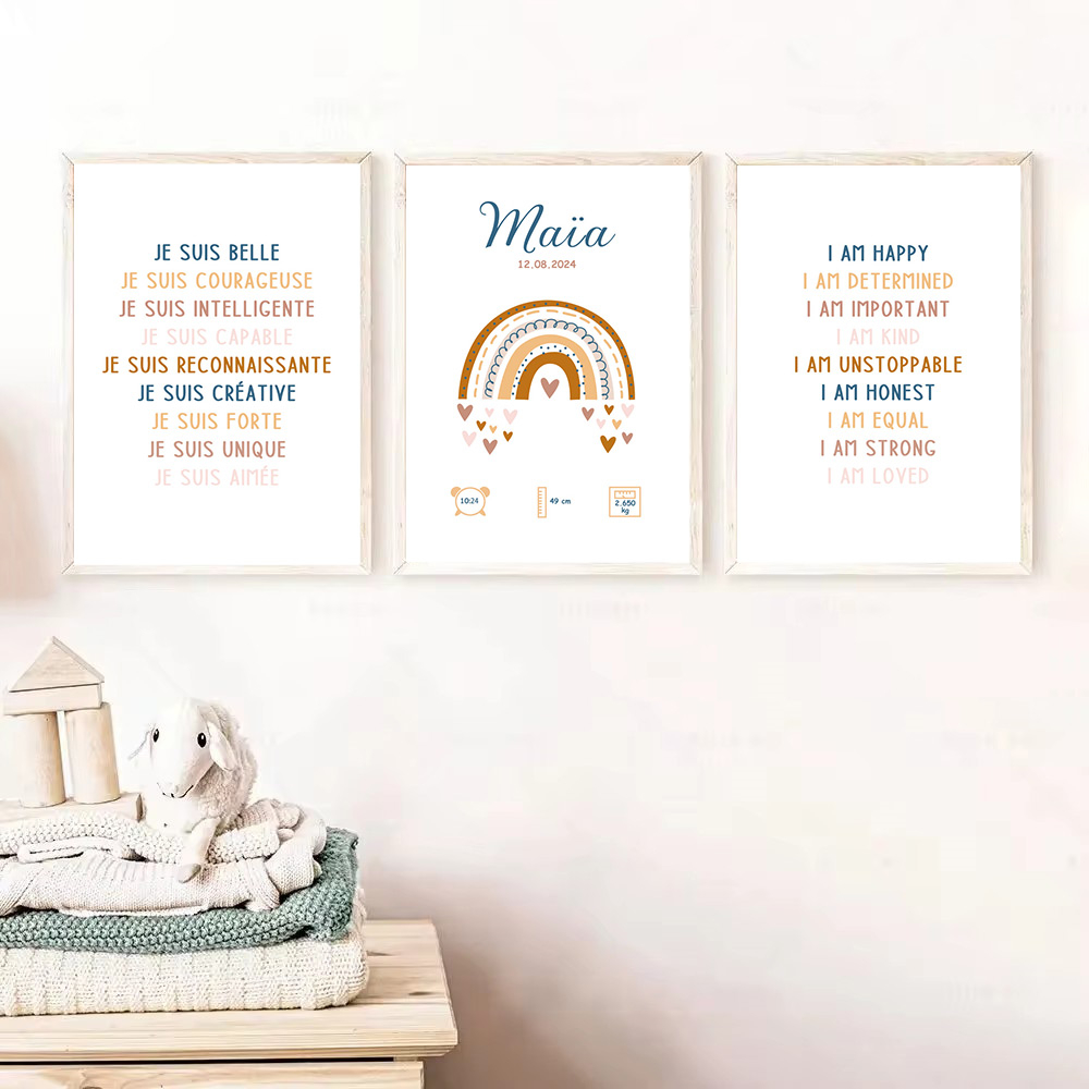 Custom Baby Name Birth Poster  - Kids Education Quotes ulasan dan harga