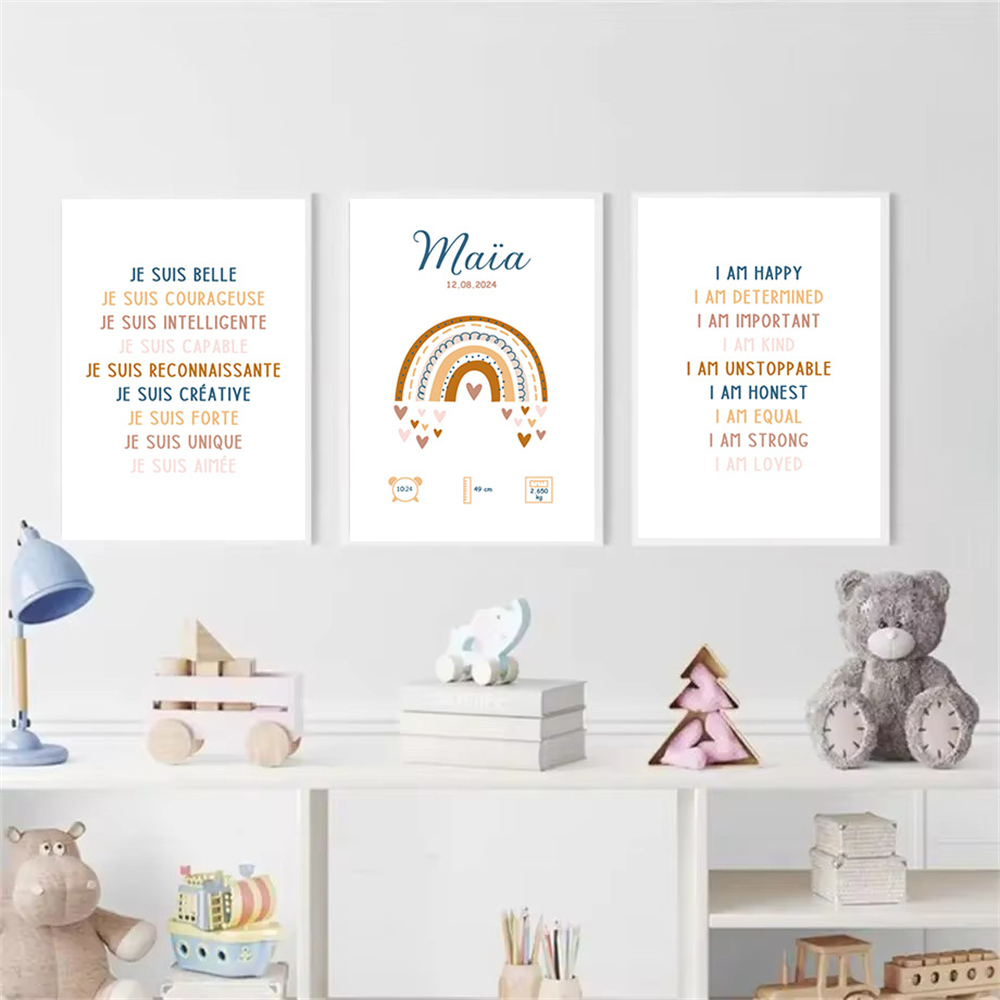 Custom Baby Name Birth Poster  - Kids Education Quotes ulasan dan harga