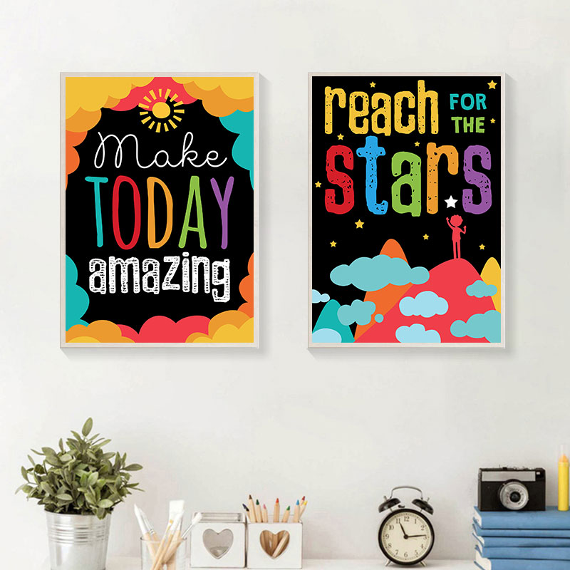 Colorful Cute Dream Big Quotes - Kids Education Quotes ulasan dan harga