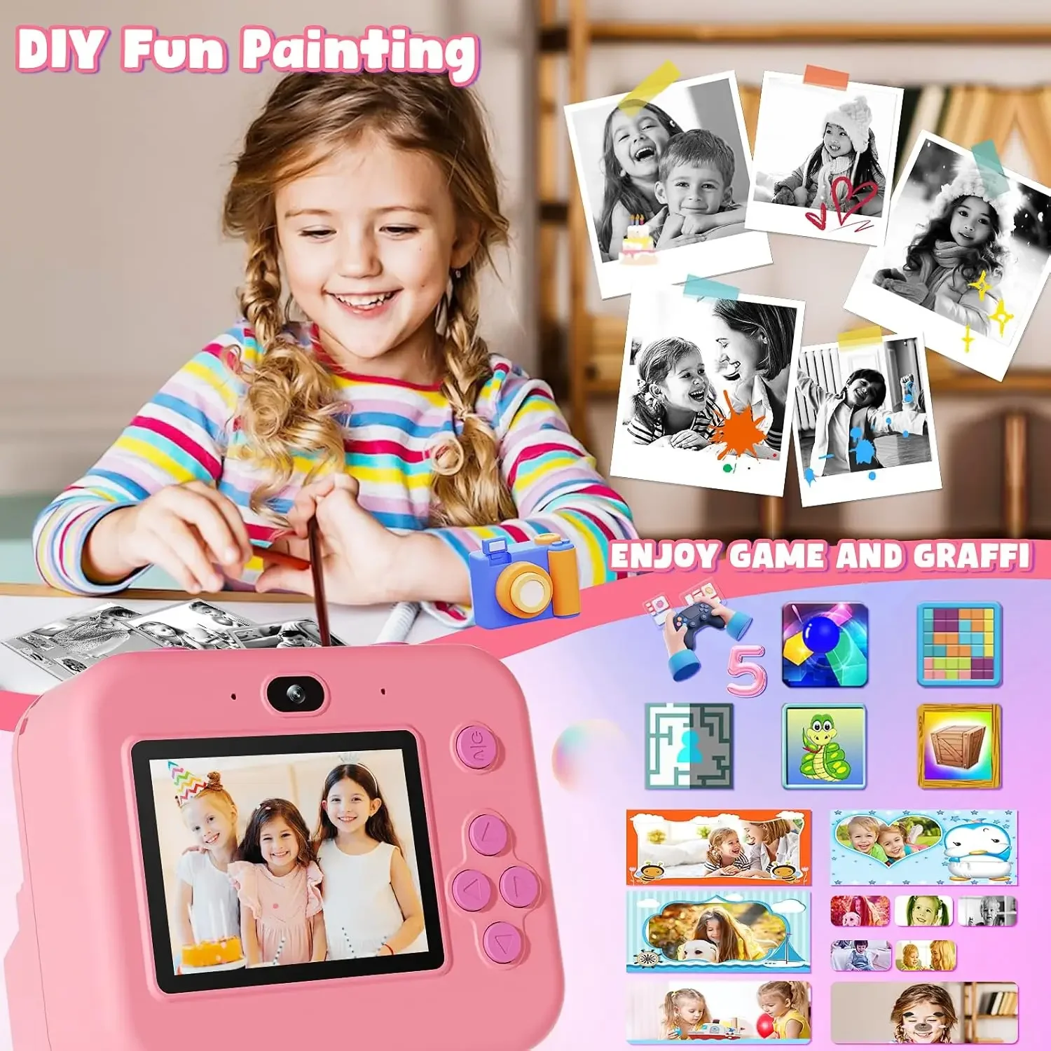 Digital Children Camera, Insta - Kids Education Images ulasan dan harga