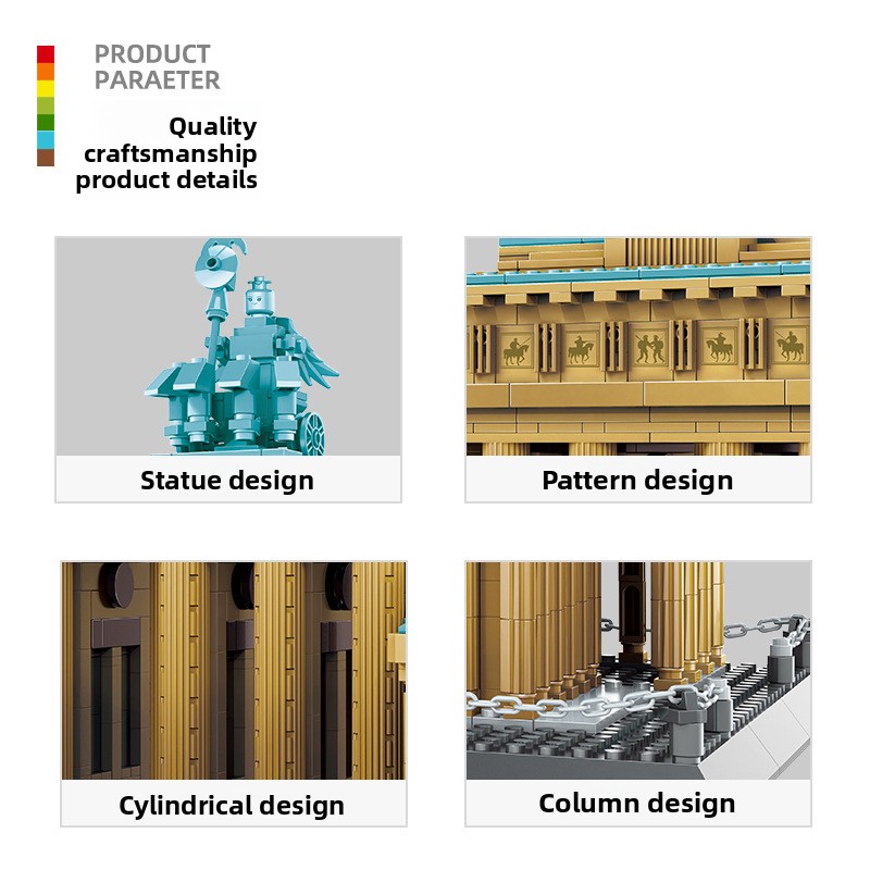 Brandenburg Gate Micro Bricks  - Kids Education In Germany ulasan dan harga