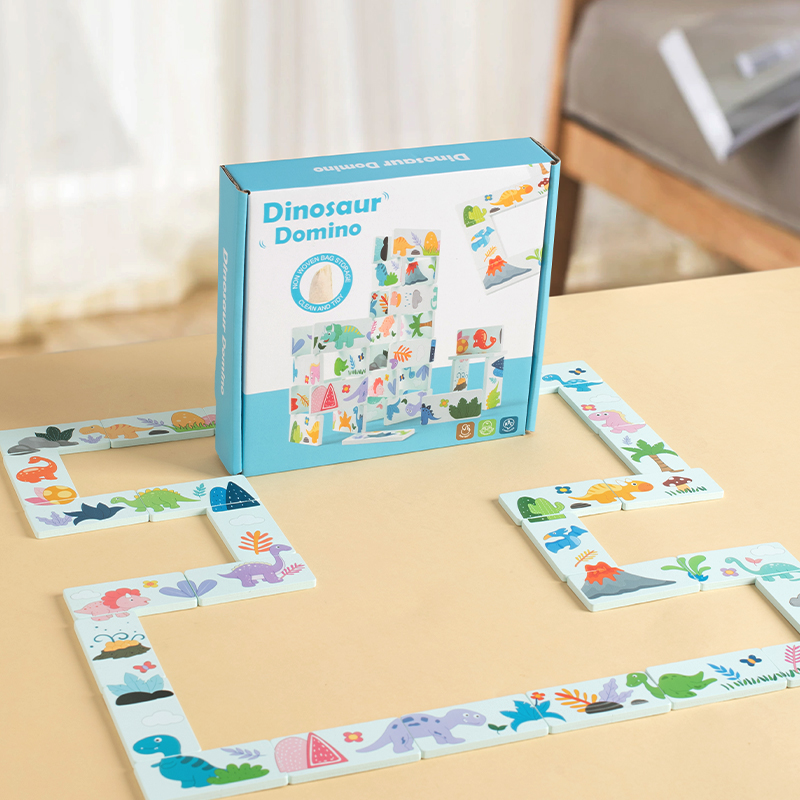 Wooden Toy Dinosaur Domino Ani - Kids Education Images ulasan dan harga