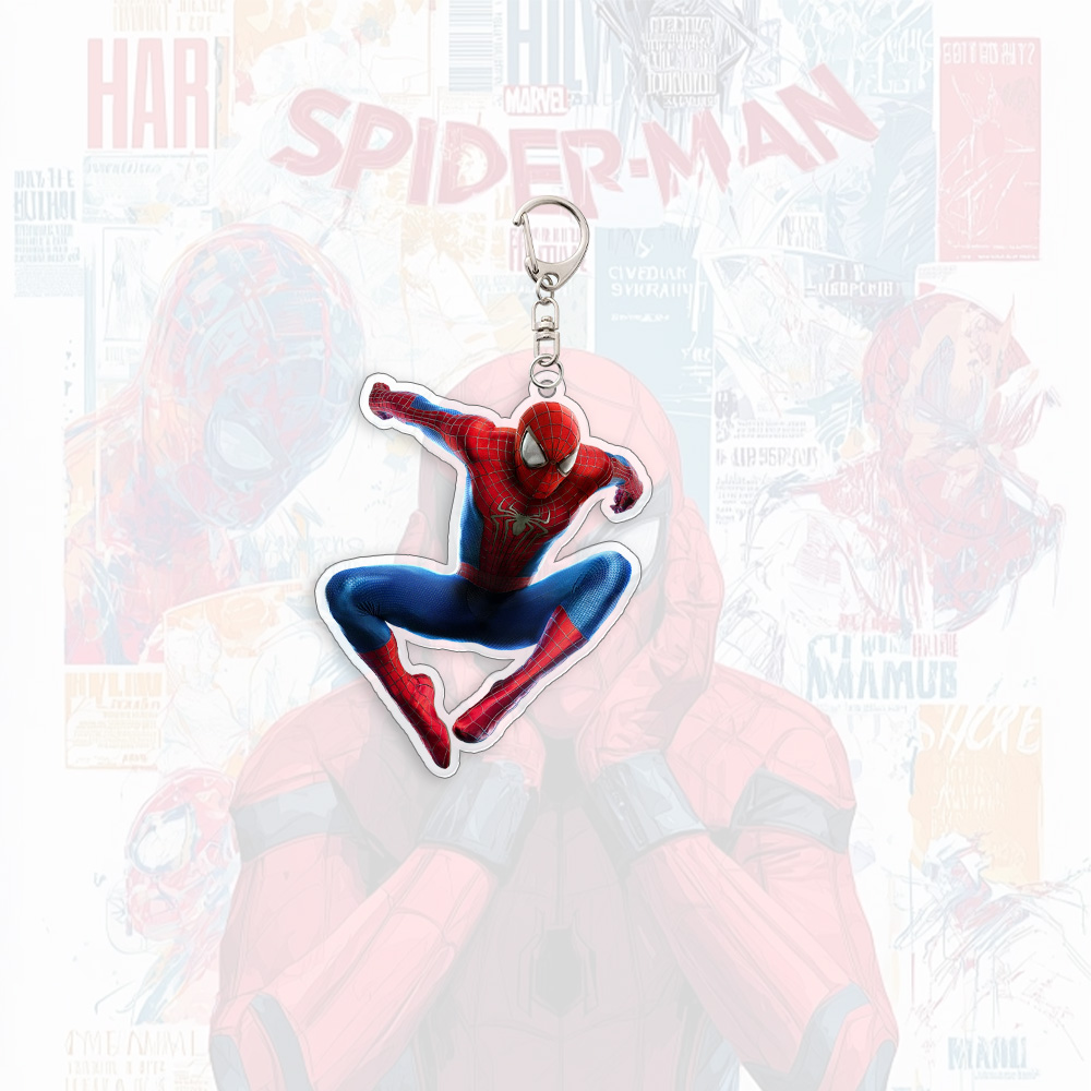 Spider Man Acrylic Keychain An - Kids Education School ulasan dan harga
