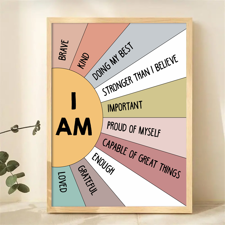 1PCS Educational Sun Colorful  - Kids Education Quotes ulasan dan harga