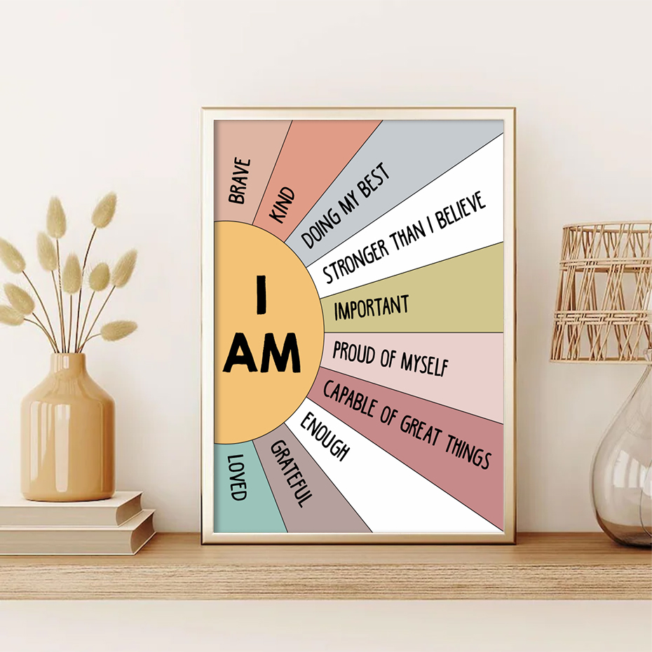 1PCS Educational Sun Colorful  - Kids Education Quotes ulasan dan harga